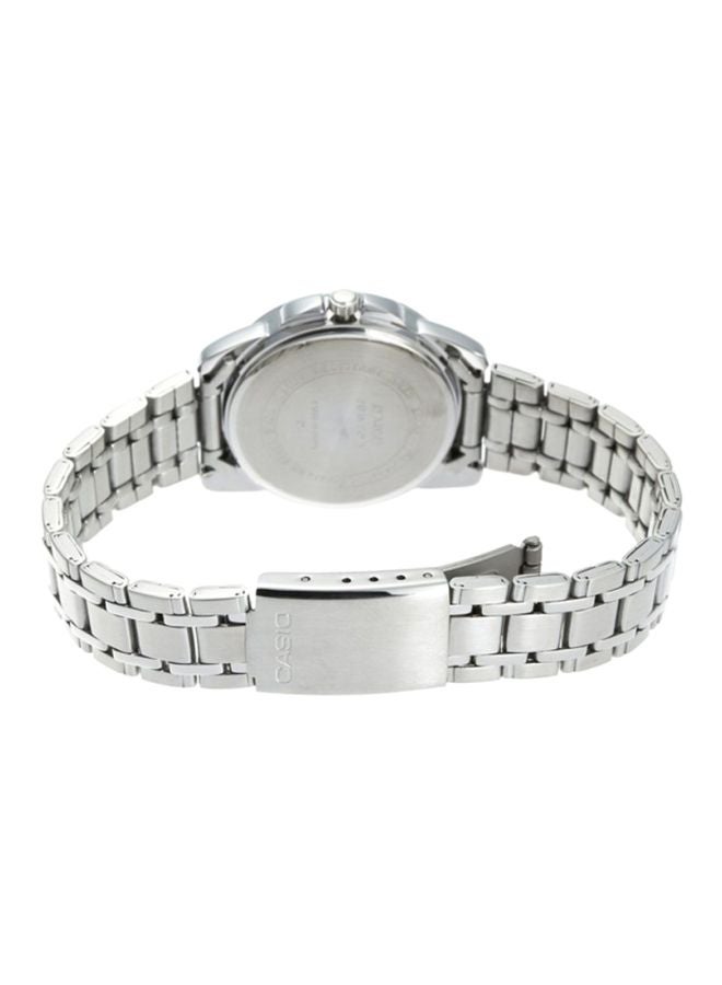 كاسيو ساعة يد إنتايسر بعقارب طراز LTP-1314D-5AV - 33 مم - فضي للنساء - Image 2