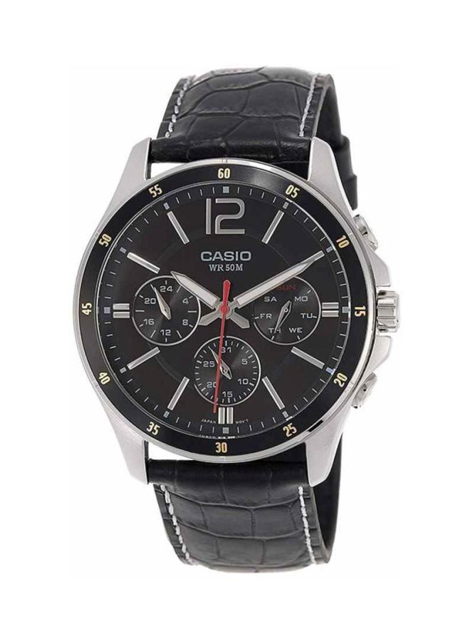 CASIO Men's Enticer Analog Watch MTP-1374L-1A - 44 mm - Black - Image 1