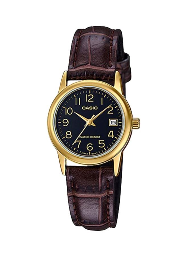 CASIO Women's Dress Analog Watch LTP-V002GL-1B - 25 mm - Brown - Image 1
