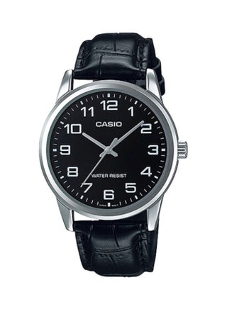 Men's Dress Water Resistant Analog Watch MTP-V001L-1BUDF - 38 mm - Black - v1596010902/N11943442A_1
