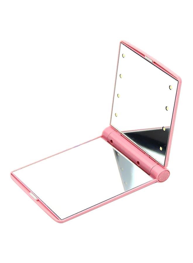 Cool Baby Foldable LED Lights Makeup Mirror Pink - Image 1