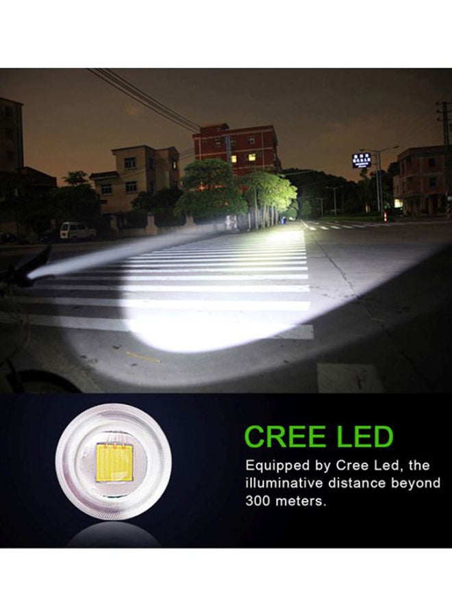 فوبيري مصباح يدوي مزود بإضاءة LED ومناسب لرجال الجيش وقابل للتكبير بقوة 10000 لومن أسود  - Image 4