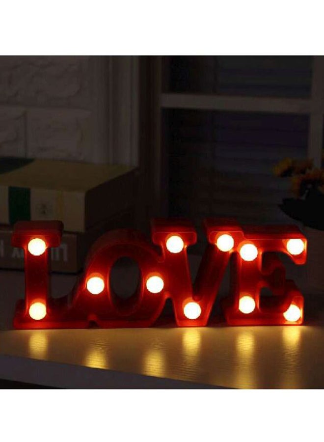 Decorative Acrylic Love LED Night Light with Lamp For Romantic Gift Marquee Wall Sign Red 14x12x9cm - v1596011603/N21503781A_2