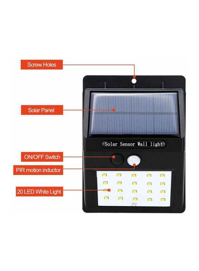 بيوينتي مصباح حائط خارجي يعمل بالطاقة الشمسية أسود/ أبيض - Image 2