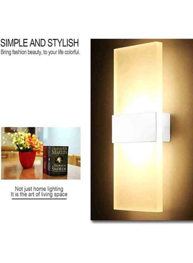 OUTAD Rectangular Shape LED Wall Lamp Warm White 220x40x110mm - Image 2
