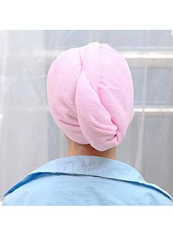 Banotex Egyptian Cotton Head Wrap Towel With Button Pink 60×22×3cm - Image 4