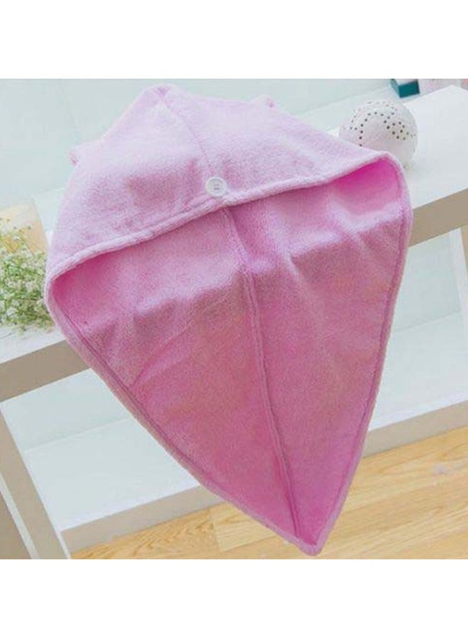Banotex Egyptian Cotton Head Wrap Towel With Button Pink 60×22×3cm - Image 5