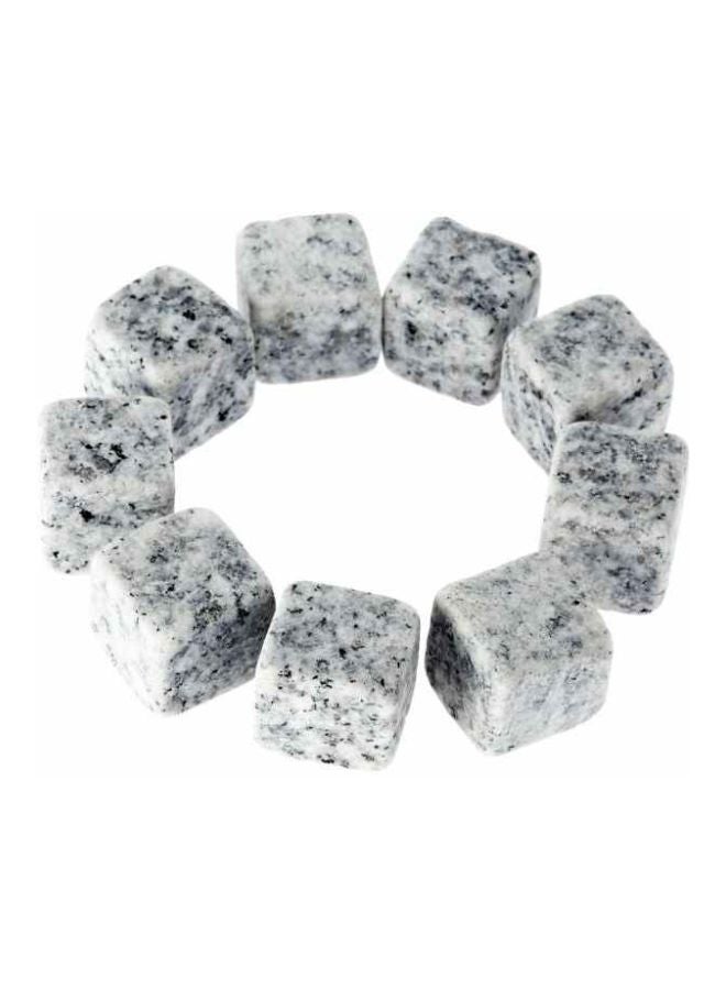 ANSELF 9-Piece Drink Cooler Granite Cubes With Pouch Set Light Gray 18mm  - Image 2