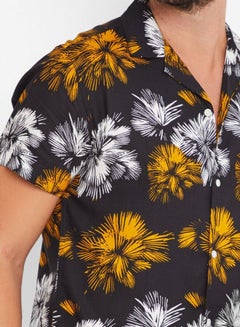 JACK & JONES Printed Short Sleeves Shirt Yellow Multi  - Image 4