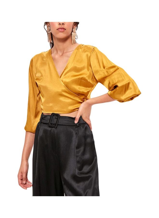 ترينديول توب قصير لف لون مسطردة - Image 1