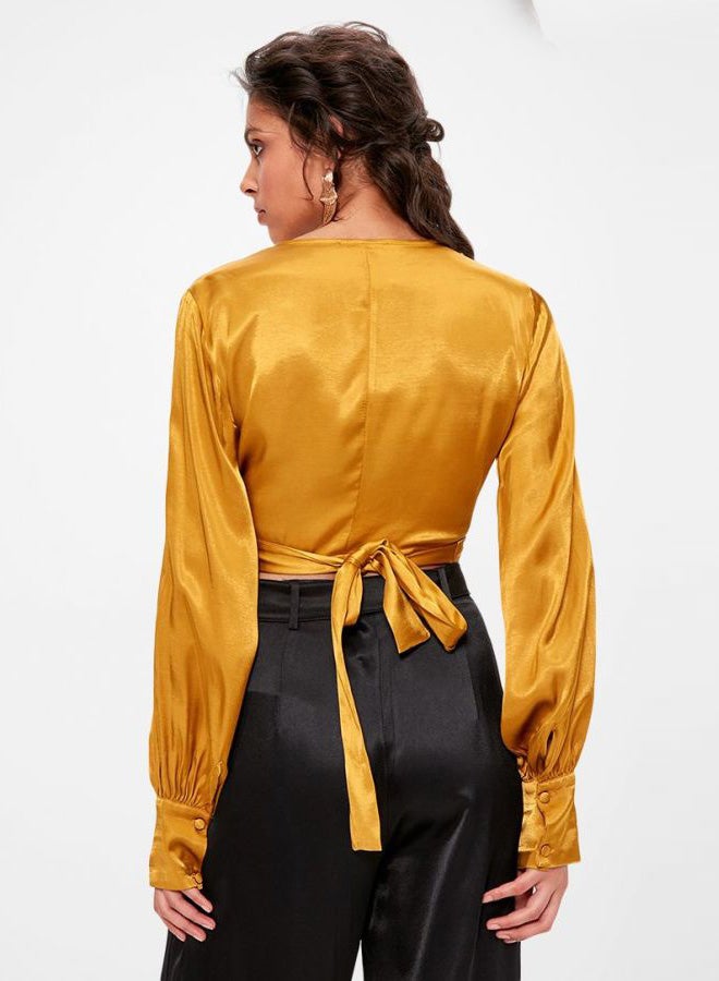 ترينديول توب قصير لف لون مسطردة - Image 2