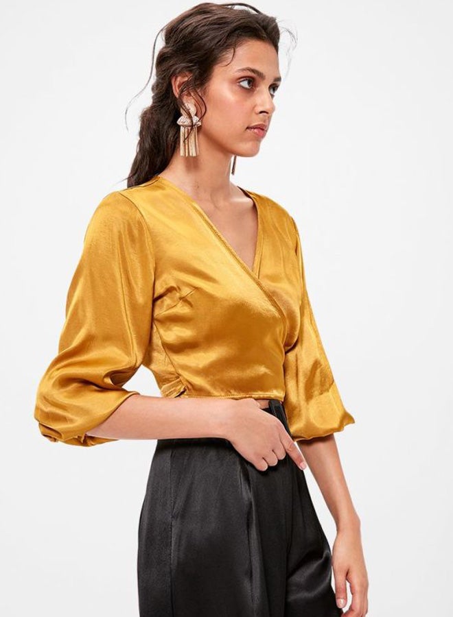 ترينديول توب قصير لف لون مسطردة - Image 4