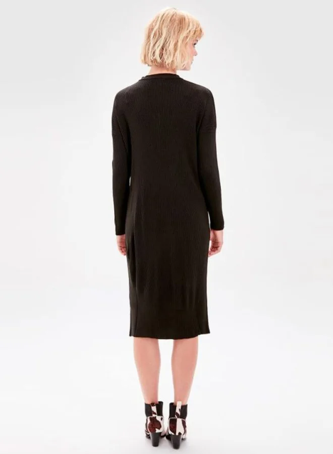 trendyol Sweater Long Sleeves Dress Black