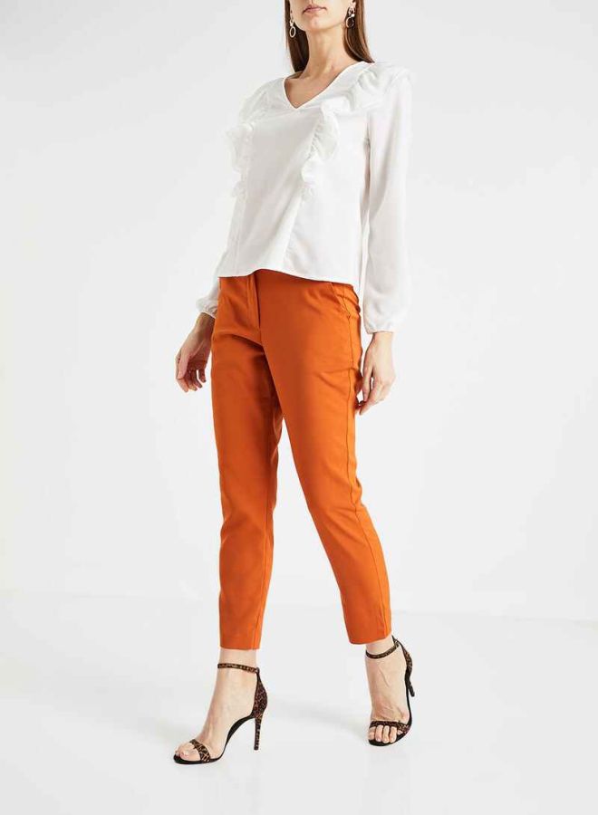 VERO MODA - Frill and Lace Detailed Top White - Image 1