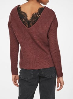 VERO MODA Lace Back Sweater Port Royale  - Image 2