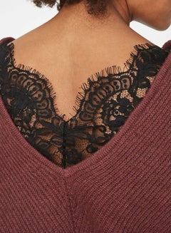 VERO MODA Lace Back Sweater Port Royale  - Image 4