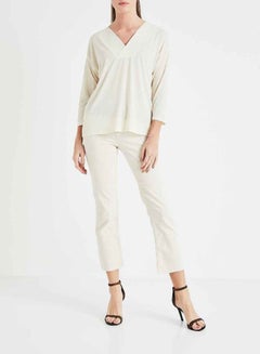 V-Neck Top Ivory - v1596013667/N34222802V_3