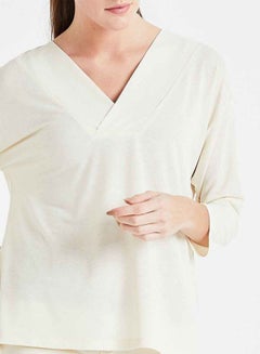 V-Neck Top Ivory - v1596013667/N34222802V_4