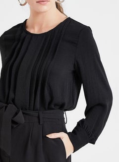 VERO MODA Pleat Detail Blouse Black  - Image 4