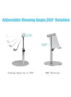 VINSOC 360 Degree Rotatable Cellphone And Tablet Stand Silver  - Image 5