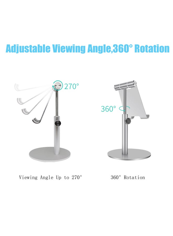 VINSOC - 360 Degree Rotatable Cellphone And Tablet Stand Silver - Image 1