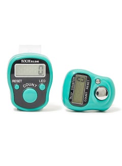 Rosh 2-Piece Digital Electronic Finger Wearable Tally Counter Green  - Image 1