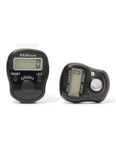Rosh 2-Piece Digital Electronic Finger Wearable Tally Counter Black  - Image 1