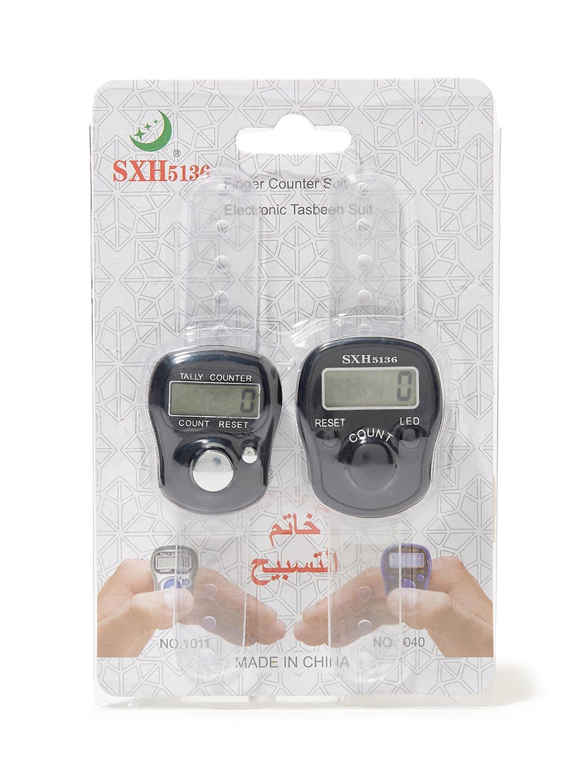 Rosh 2-Piece Digital Electronic Finger Wearable Tally Counter Black  - Image 3