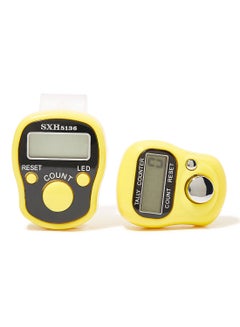 Rosh 2-Piece Digital Electronic Finger Wearable Tally Counter Yellow  - Image 1