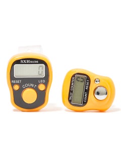 Rosh 2-Piece Digital Electronic Finger Wearable Tally Counter Orange  - Image 1