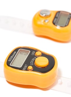 Rosh 2-Piece Digital Electronic Finger Wearable Tally Counter Orange  - Image 2
