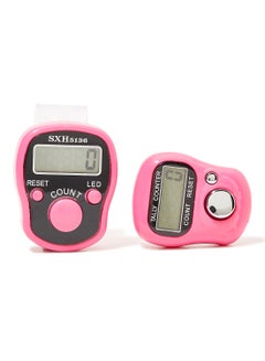 Rosh 2-Piece Digital Electronic Finger Wearable Tally Counter Pink  - Image 1