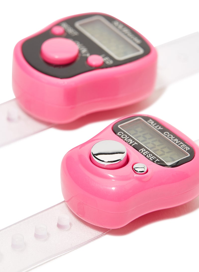 Rosh 2-Piece Digital Electronic Finger Wearable Tally Counter Pink  - Image 2