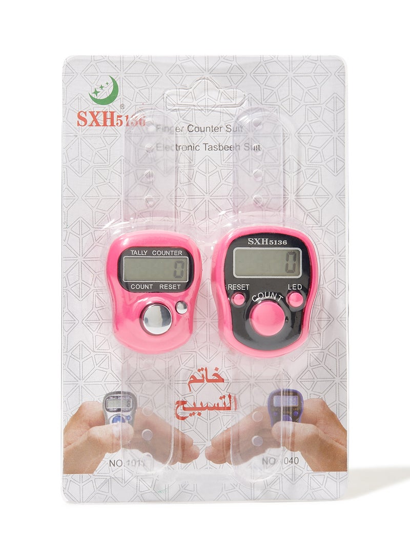 2-Piece Digital Electronic Finger Wearable Tally Counter Pink - v1596016512/N39462533A_3