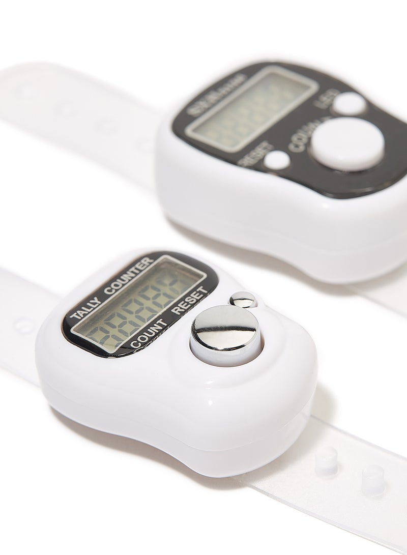 Rosh 2-Piece Digital Electronic Finger Wearable Tally Counter White  - Image 2