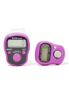 Rosh 2-Piece Digital Electronic Finger Wearable Tally Counter Purple  - Image 1