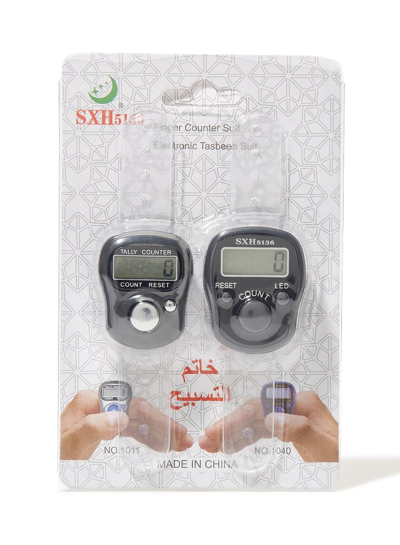 Rosh 2-Piece Digital Electronic Finger Wearable Tally Counter Grey  - Image 3