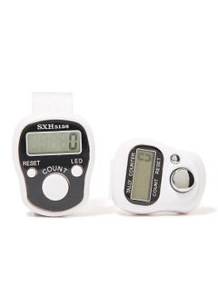 Rosh 2-Piece Digital Electronic Finger Wearable Tally Counter White  - Image 1
