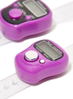 Rosh 2-Piece Digital Electronic Finger Wearable Tally Counter Purple  - Image 2