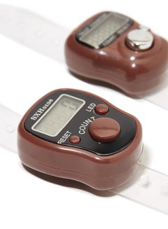 Rosh 2-Piece Digital Electronic Finger Wearable Tally Counter Brown  - Image 2