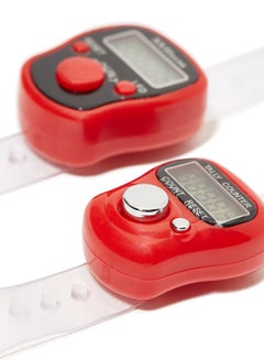 Rosh 2-Piece Digital Electronic Finger Wearable Tally Counter Red  - Image 2
