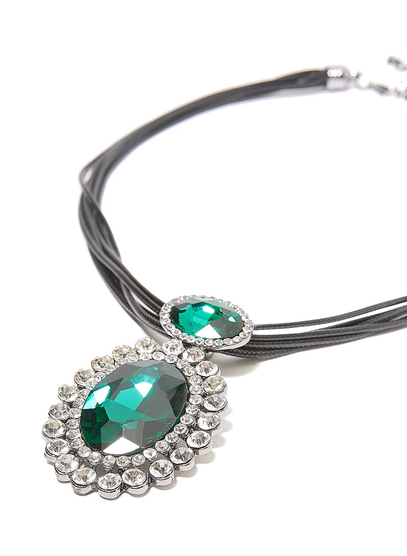 Rosh Zirconia Diamond Stone Pendant Necklace - Image 2