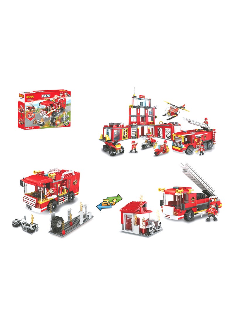 COGO 3022-1 184-Piece Firefighter Series Blocks Set 184 6+ Years - Image 2
