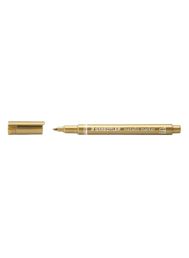 STAEDTLER Pigment Liner And Marker Set, Pack Of 5 Black/Gold/Silver  - Image 5