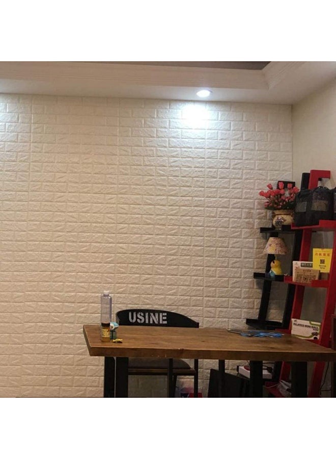 Generic 3D Stereoscopic Foam Self Adhesive Wallpaper White 70x77cm  - Image 2