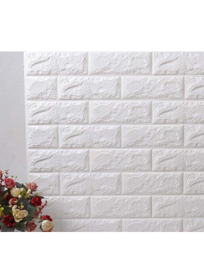Generic 3D Stereoscopic Foam Self Adhesive Wallpaper White 70x77cm  - Image 3
