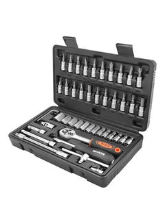 WOKIN 46-Piece 1/4 Inch Socket Set With Box Silver/Black/Orange 