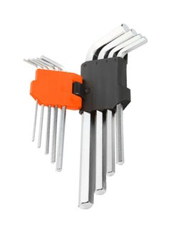 WOKIN 9-Piece Arm Hex Key Set Silver/Black/Orange 