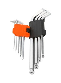 9-Piece Ball Point Hex Key Set Silver/Black/Orange - v1596032302/N39535368A_1