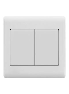 V1 2 Gang 2 Way Switch White Ivory 3inch